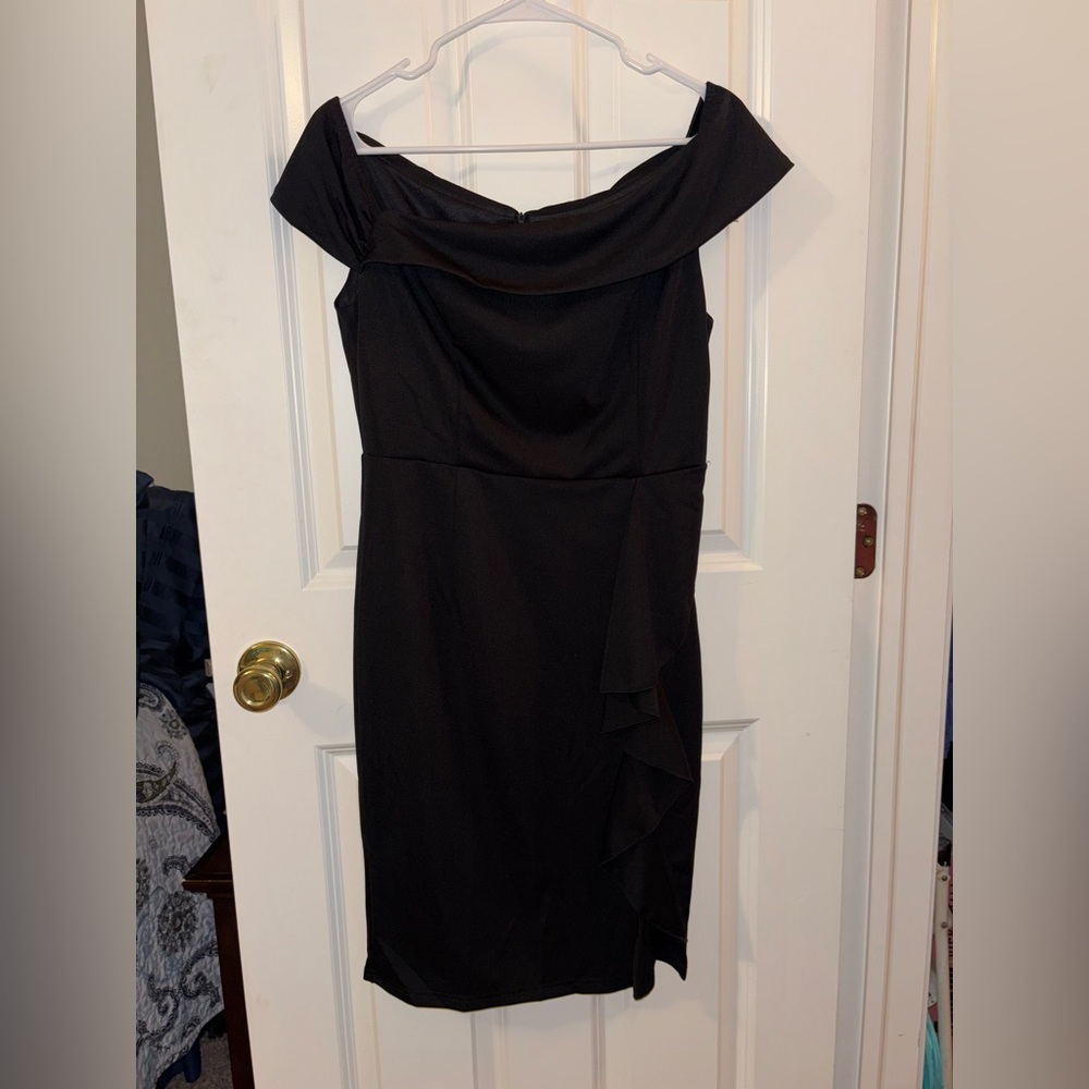 KANCY KOLE Off The Shoulder Elegant Dress Ruffles Cocktail Bodycon Dress Sz M